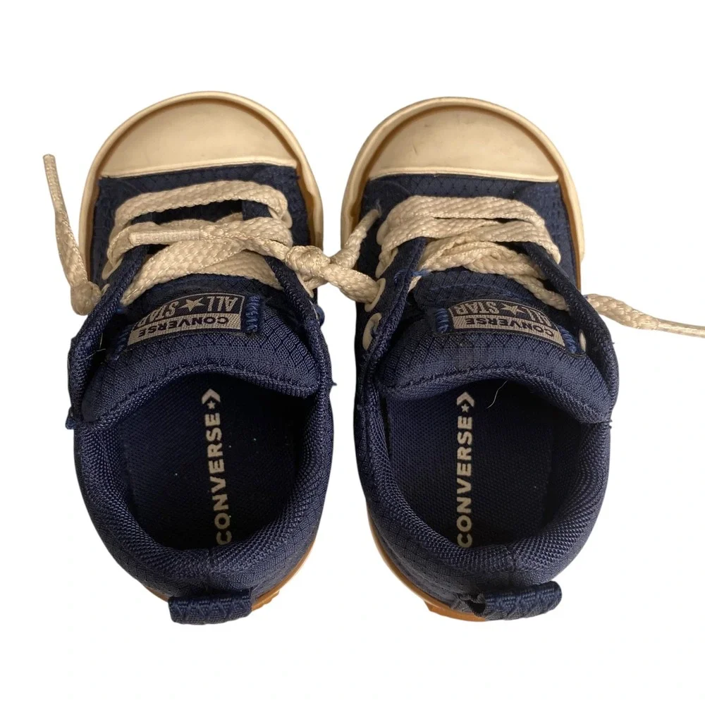 Converse All‎ Star Infant Sneakers Shoes Toddler Blue Lace Up Casual Size 4